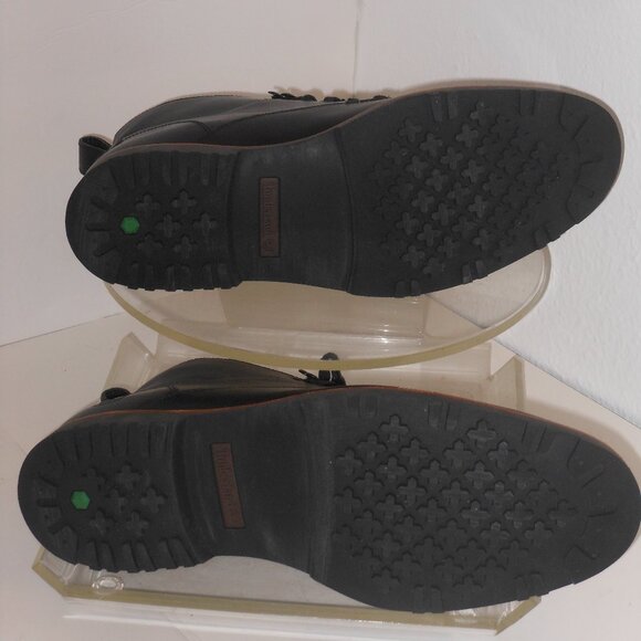 TIMBERLAND BLACK LEATHER ANKLE BOOTS SIZE 10 MEDIUM - Picture 6 of 9